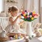 30-Piece Multicolor Artificial Tulips – Real Touch PU Stems for Spring, Summer, Wedding & Home Decor